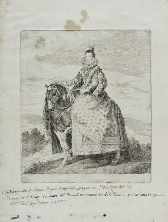 Margarita of Austria, Queen of Spain, on Horseback