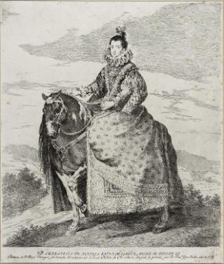 Margarita de Austria, Queen of Spain, on Horseback