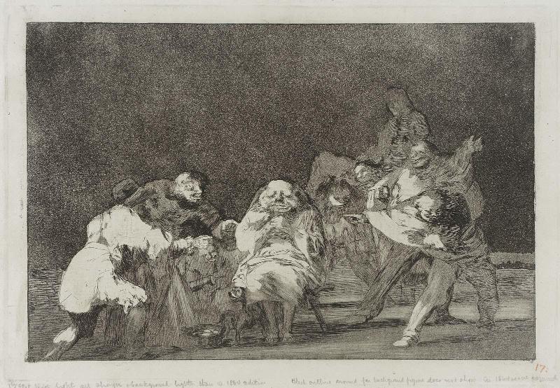 Man Being Mocked; from the "Disparates" series, published as Los Proverbios, plate 17