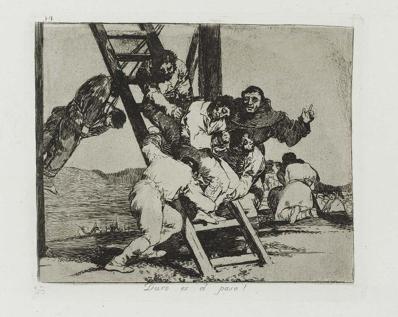Dura es el paso! (It's a Hard Step!); from "Los Desastres de la Guerra" (Disasters of War), plate 14