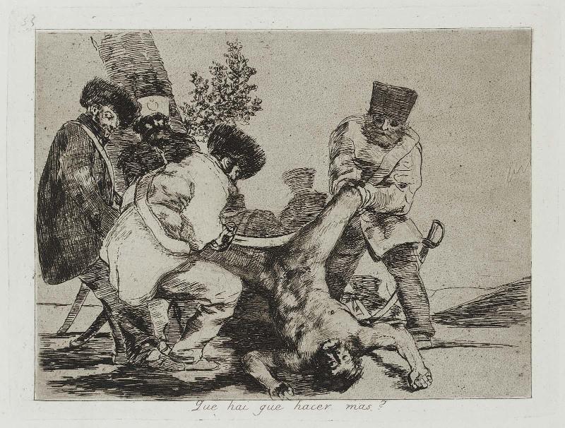 Que hai que hacer mas? [Qué hai que hacer mas?] (What more can be done?); from "Los Desastres de la Guerra" (Disasters of War), plate 33