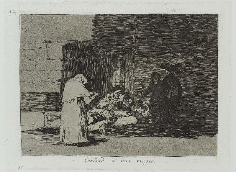 Caridad de una muger. (A woman's charity); from "Los Desastres de la Guerra" (Disasters of War), plate 49