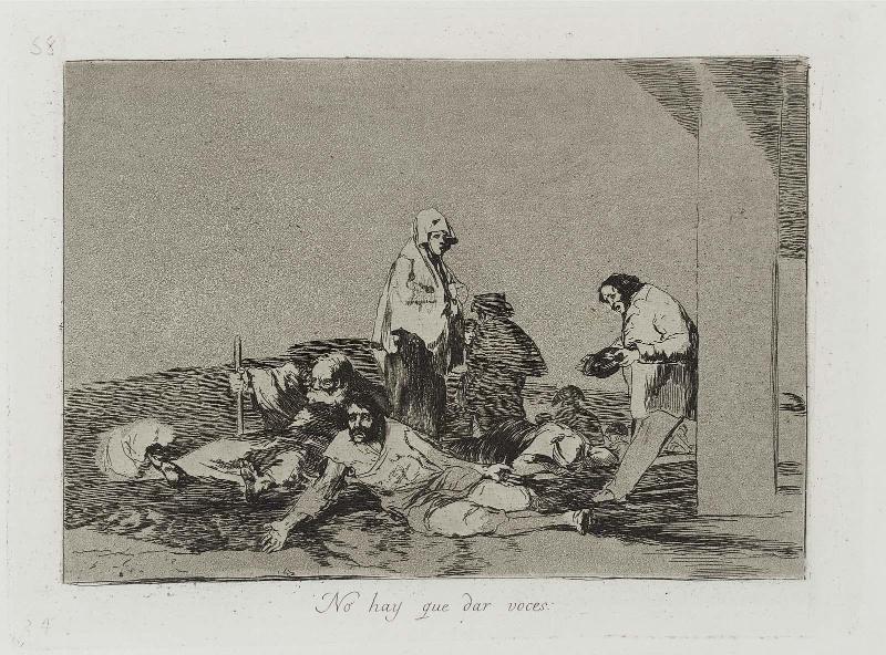 No hay que dar voces. (It's no use crying out); from "Los Desastres de la Guerra" (Disasters of War), plate 58