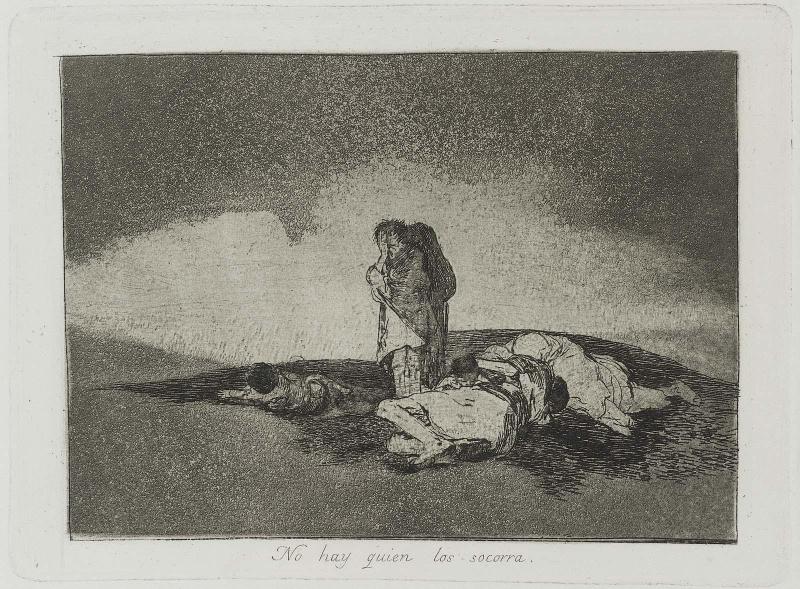 No hay quien los socorra. (There is no one to help them); from "Los Desastres de la Guerra" (Disasters of War), plate 60