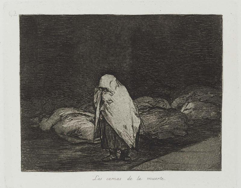 Las camas de la muerte. (The beds of death); from "Los Desastres de la Guerra" (Disasters of War), plate 62