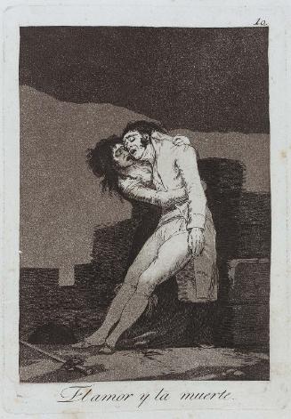 El amor y la muerte. (Love and Death); Plate 10 bound into the  " Caprichos"