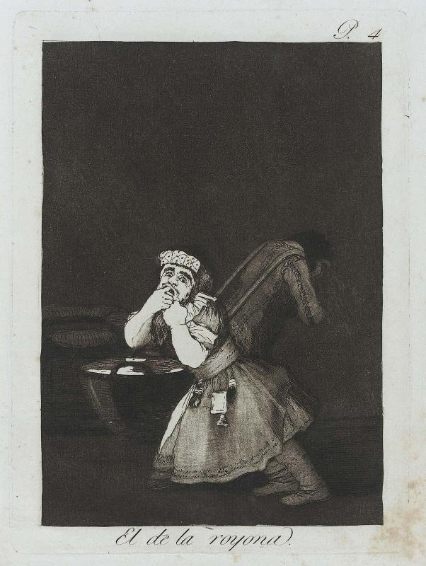 El de la royona (Nanny's boy); Plate 4 bound into "Los Caprichos"
