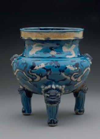 Incense burner in the shape of a bronze tripod