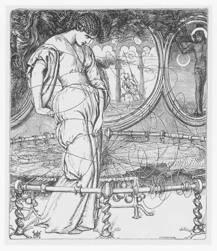 "The Lady of Shalott," an illustration for the Moxon Tennyson