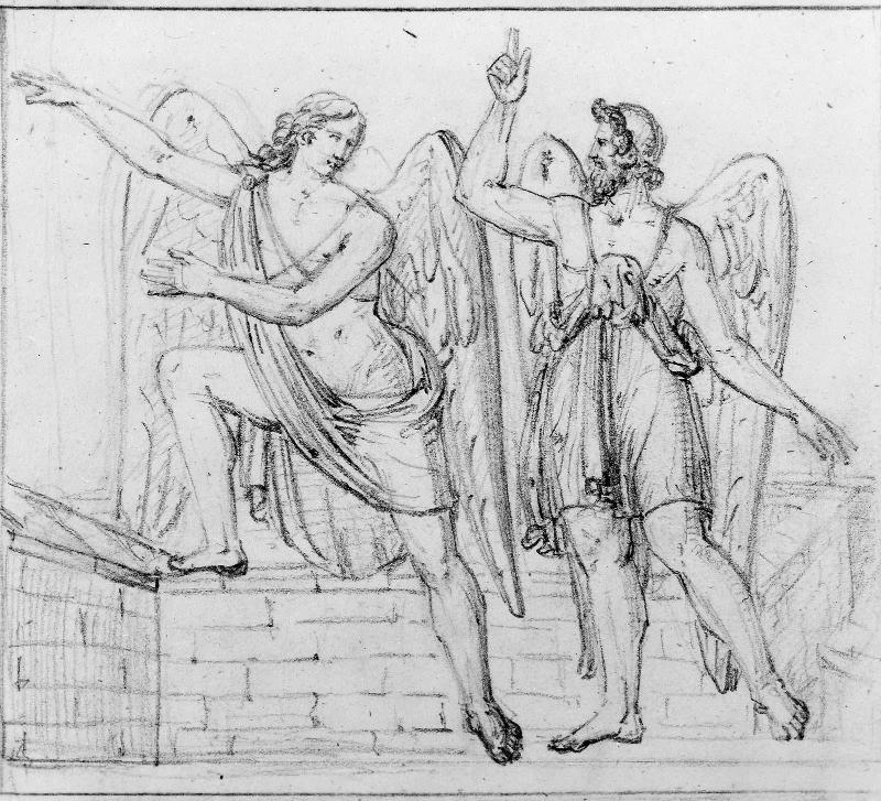 Two winged figures
