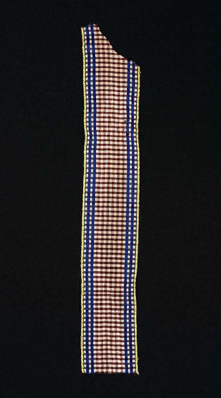 Piece of plaid taffeta ribbon
