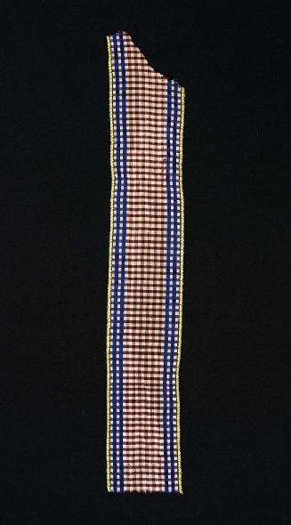 Piece of plaid taffeta ribbon