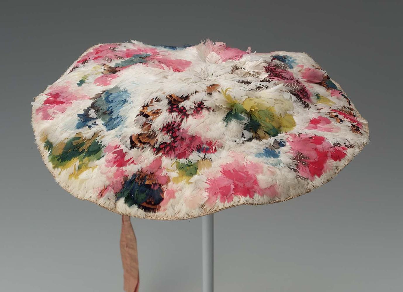 Woman's feather hat (bergère)