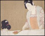Woman with comb