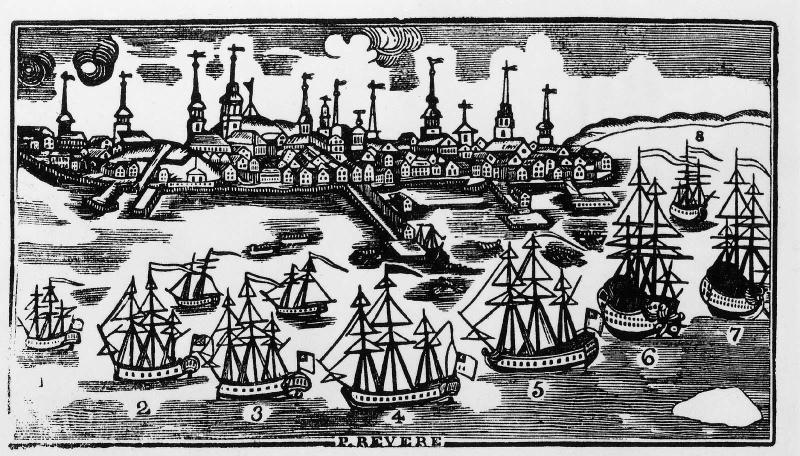 A prospective view of the town of Boston