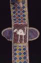 Stylized animal figure in center