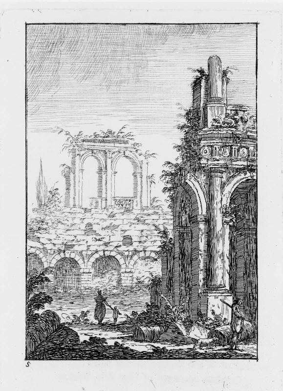 Plate 5 of Buildings in the Style of the Greeks, Romans, and Etruscans