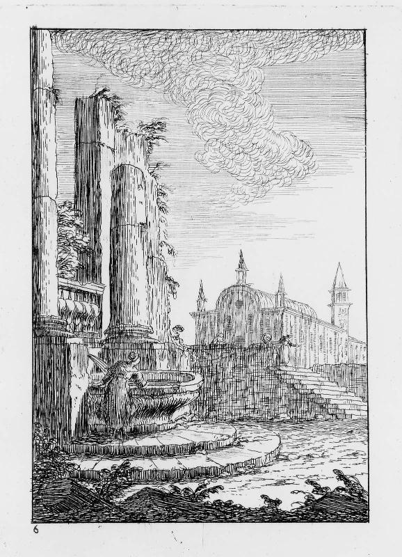 Plate 6 of Buildings in the Style of the Greeks, Romans, and Etruscans