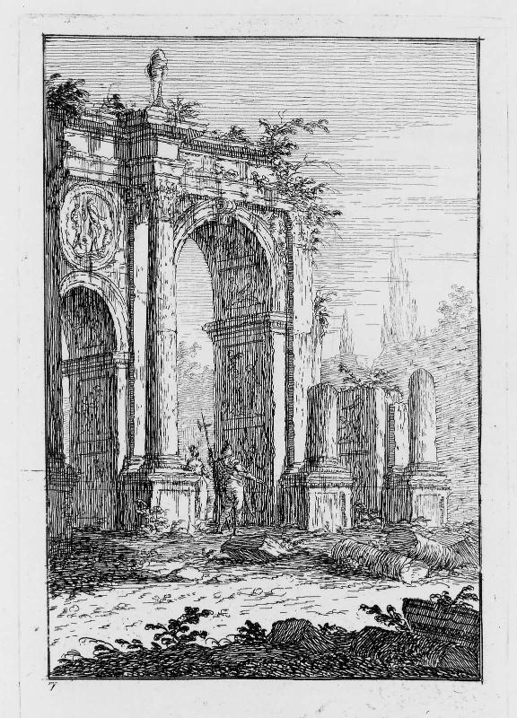 Plate 7 of Buildings in the Style of the Greeks, Romans, and Etruscans
