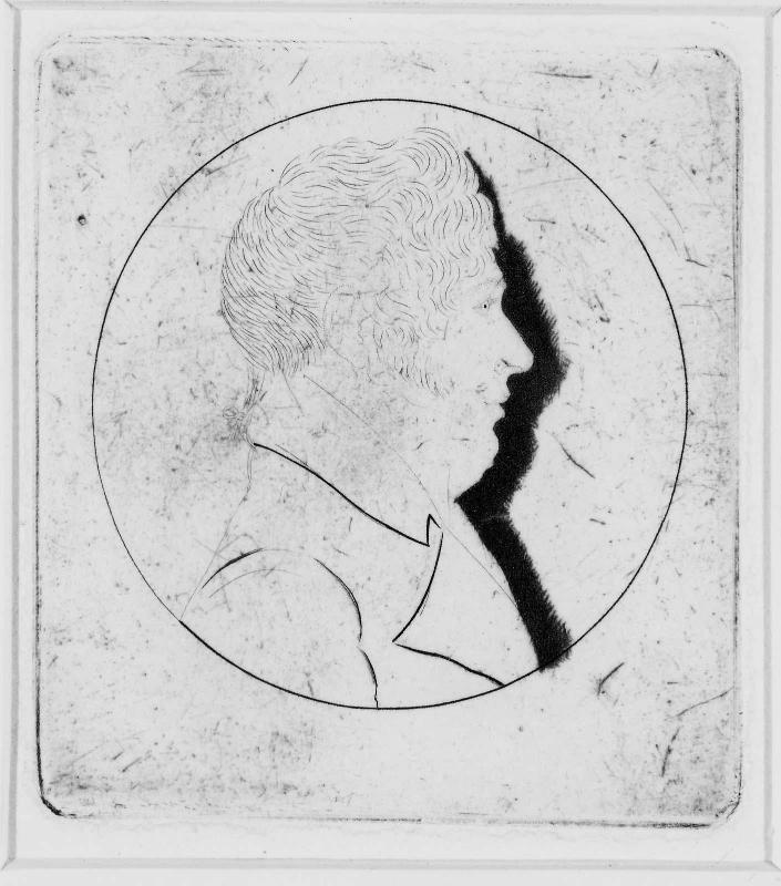 Profile of man facing right