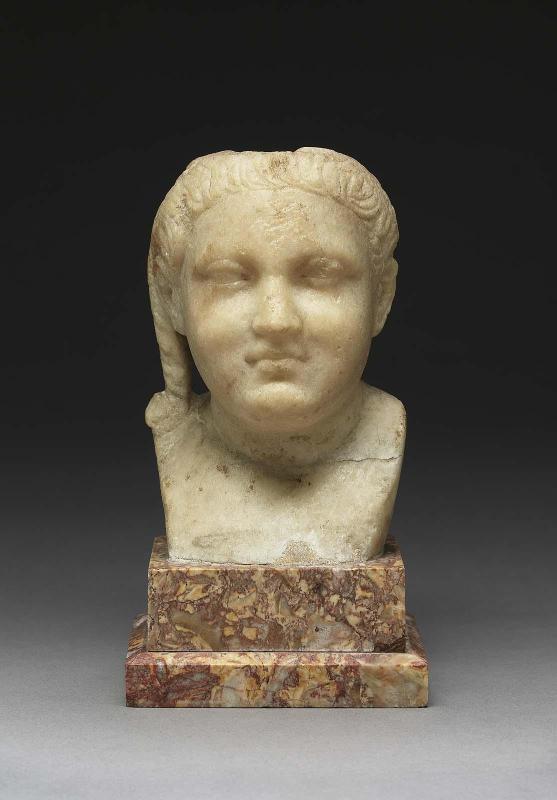 Bust of a boy with a braided sidelock