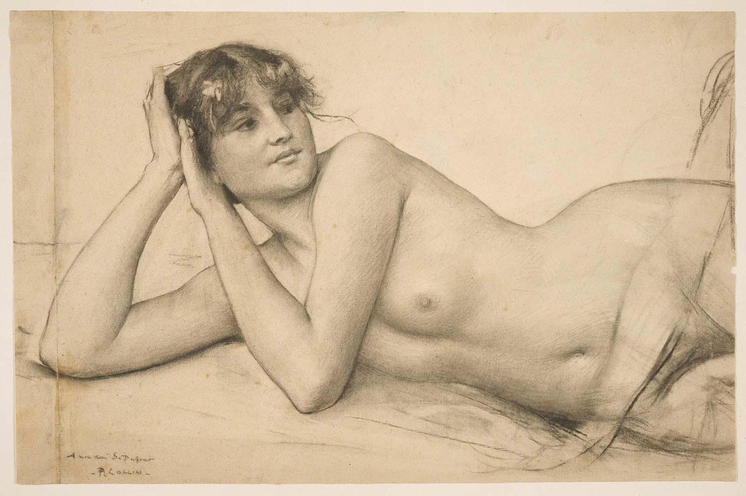 Reclining Female Nude (Study for "Summer"); verso: Standing Female Nude