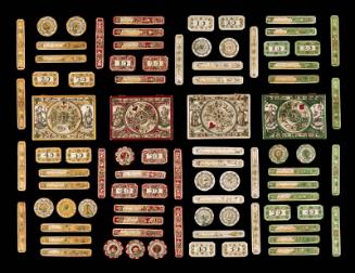 Counting box (boîte de jetons) with counters