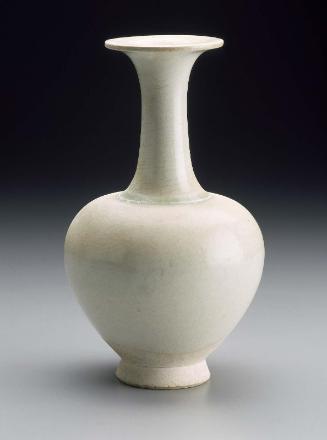 Ovoid vase with slender neck and flared rim