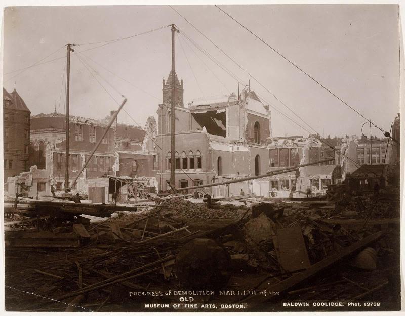 Progress of Demolition of the Old Museum of Fine Arts, March 1, 1911