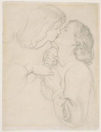 Dante and Beatrice, study for The Rose Garden