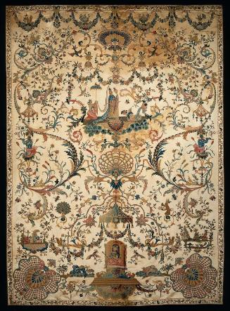 Wall panel or headcloth from a set of bed hangings