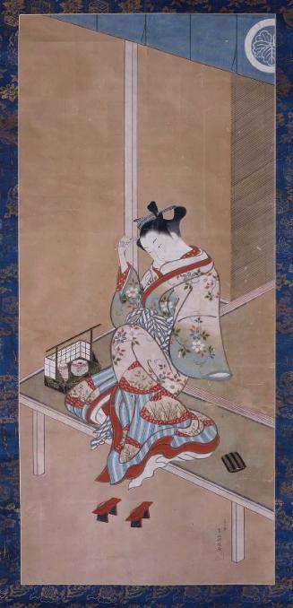 Courtesan Seated on a Veranda