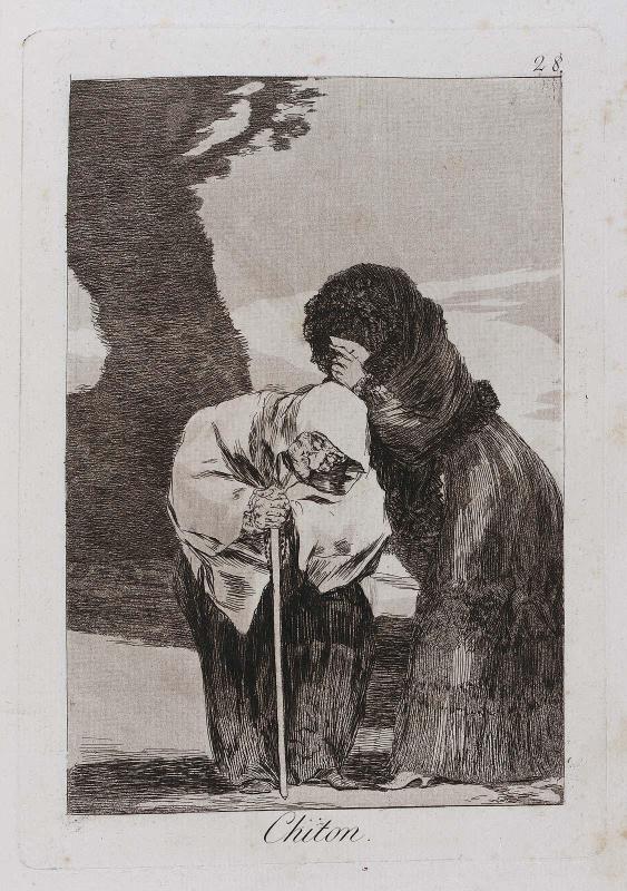 Chiton. (Hush); Plate 28 bound into "Los Caprichos"