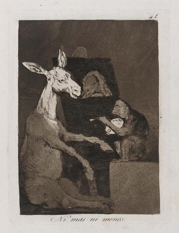 Ni mas ni menos. (Neither more nor less); Plate 41 bound into "Los Caprichos"