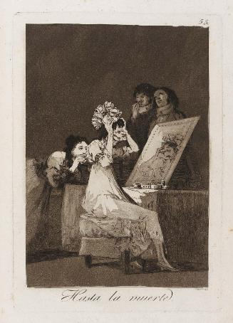 Hasta la muerte. (Until Death); Plate 55 bound into "Los Caprichos"