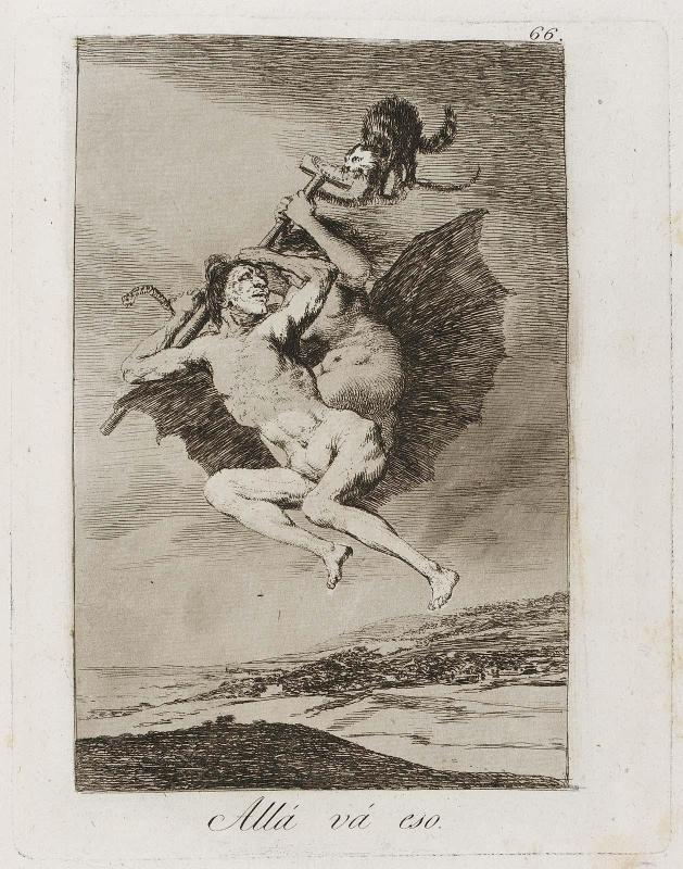 Allá vá eso. (There it goes); Plate 66 bound into "Los Caprichos"