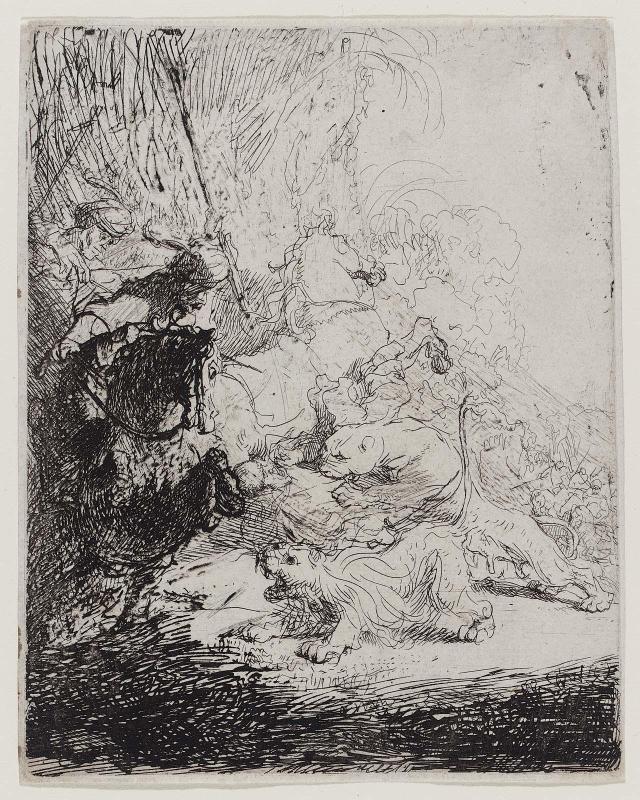 The Small Lion Hunt (with two lions)