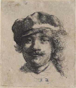 Self Portrait Wearing a Soft Cap: Full Face, Head Only