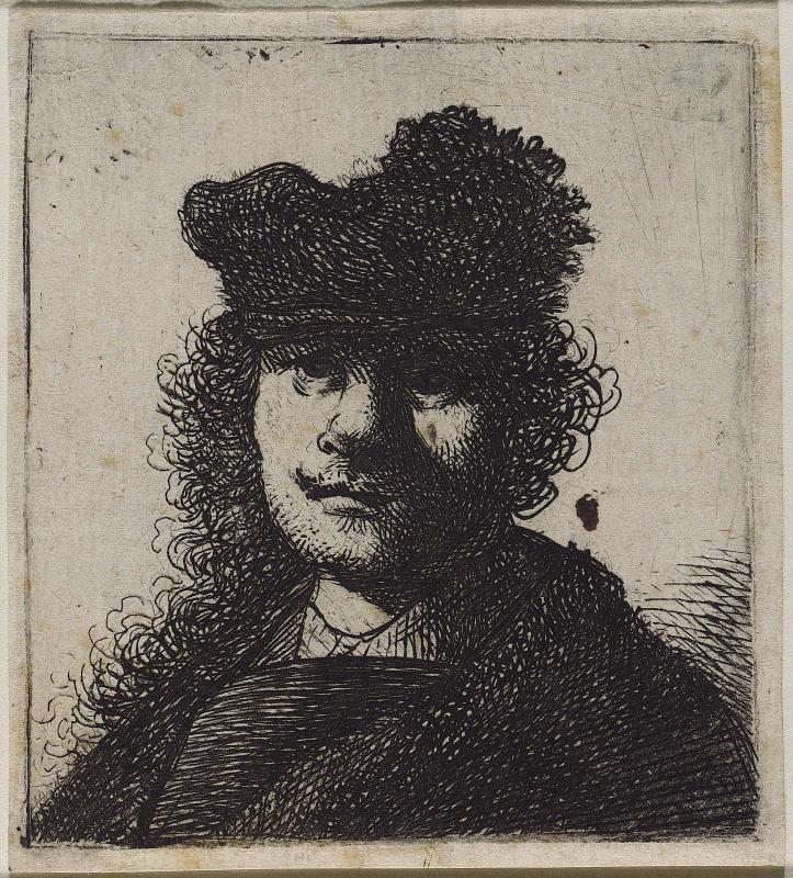 Self Portrait in Cap and Dark Cloak: Bust