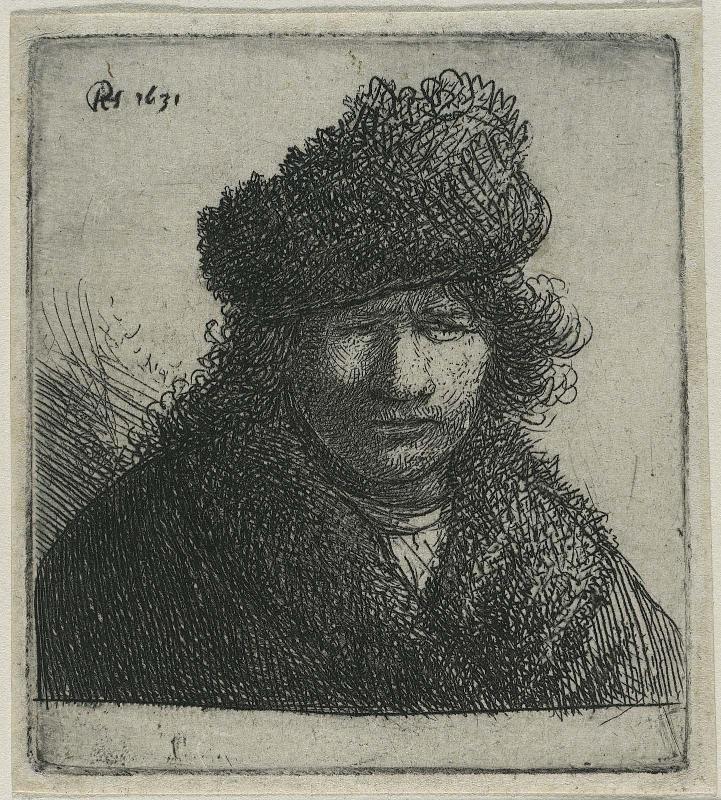 Self Portrait in Fur Cap and Robe