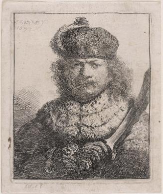 Self Portrait with Raised Sabre