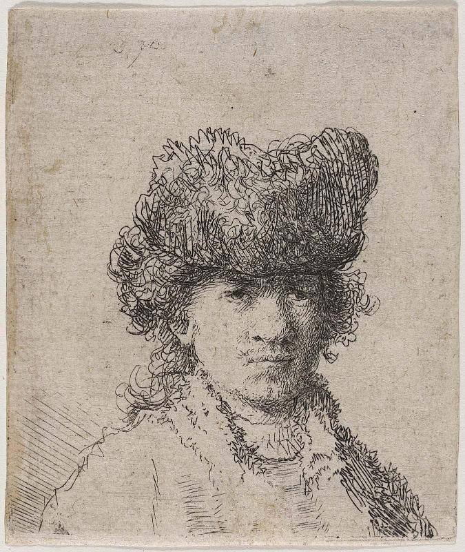 Self Portrait in a Fur Cap: Bust