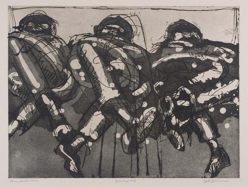 Three Seated Men