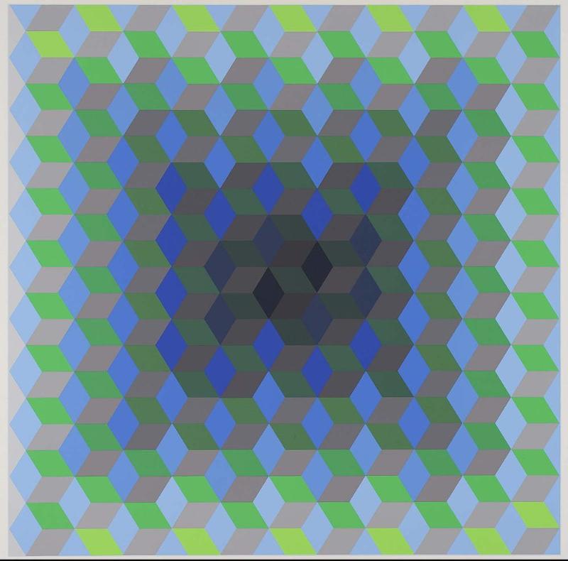 ION 10, from the series of eight prints Homage to the Hexagon