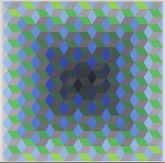 ION 10, from the series of eight prints Homage to the Hexagon