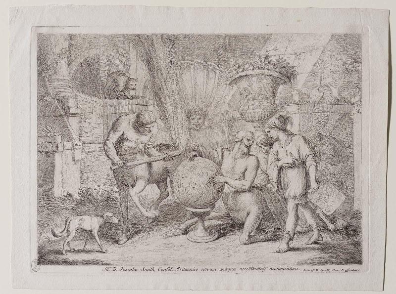 The Centaur Chiron Instructing the Young Achilles in Geography (from a series of twelve prints, "Varii Capricci e Paesi")
