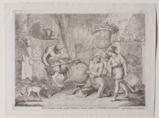 The Centaur Chiron Instructing the Young Achilles in Geography (from a series of twelve prints, "Varii Capricci e Paesi")