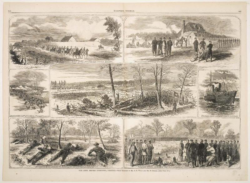 Our Army Before Yorktown, Virginia (For Harper's Weekly, May 3, 1862, pp. 280–281)