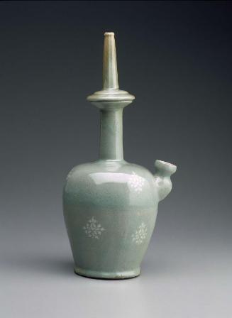 Kundika with inlaid peonies