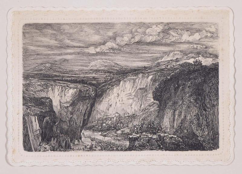 Mountain Landscape with Army in a Rocky Gorge